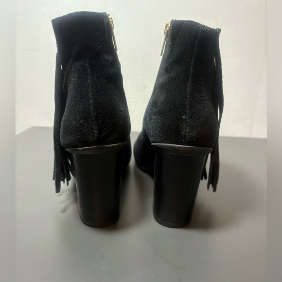 KENNETH COLE REACTIONFringe Suede Open Toe Booties - Picture 8 of 9